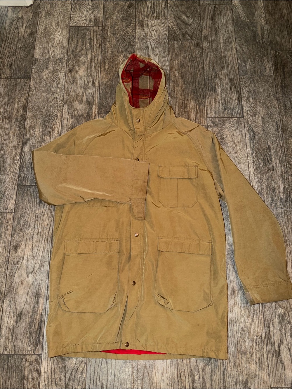 Vintage Woolrich Hooded Hunting Jacket XL Long USA Made